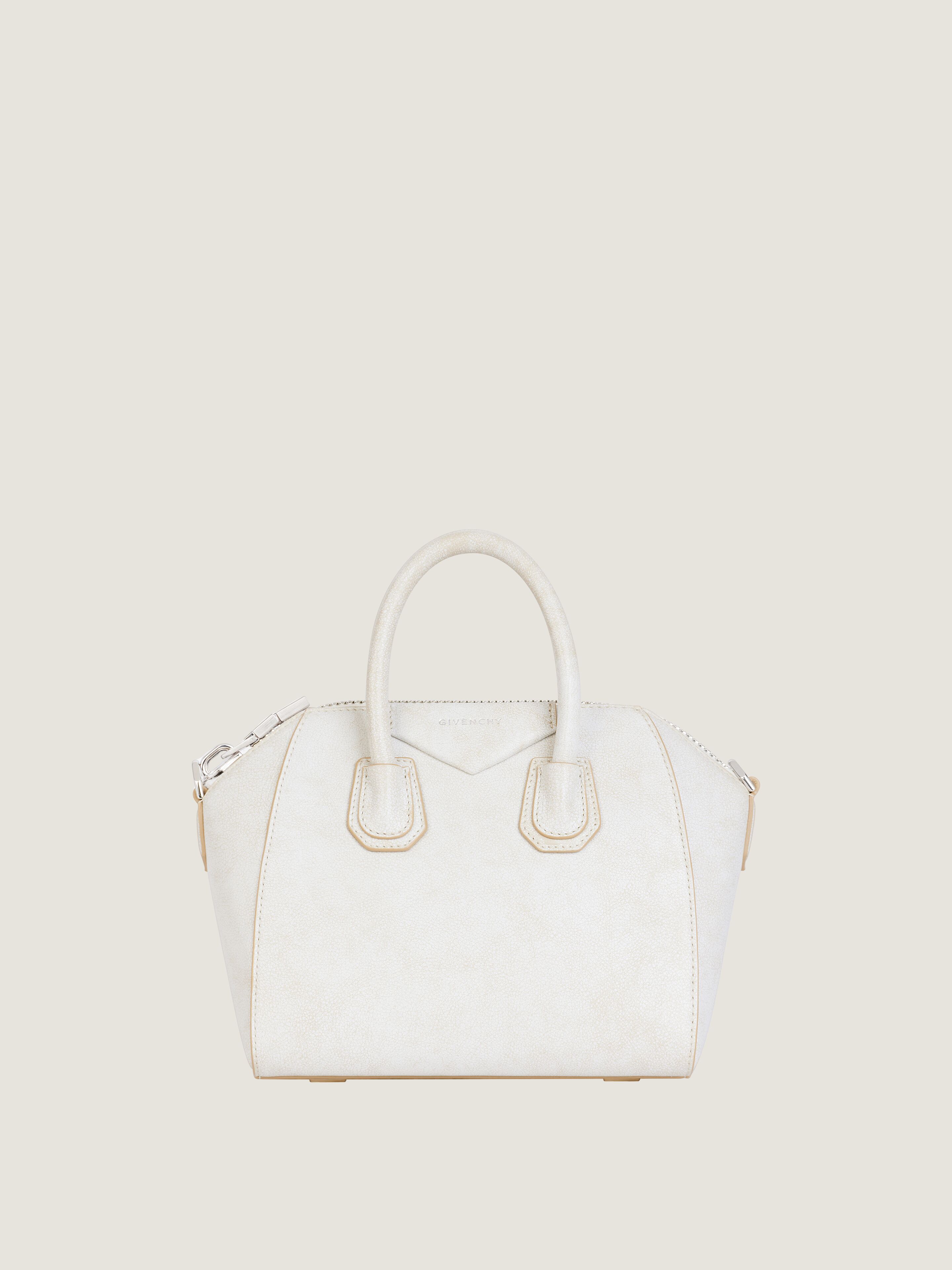 Mini Antigona bag in aged leather